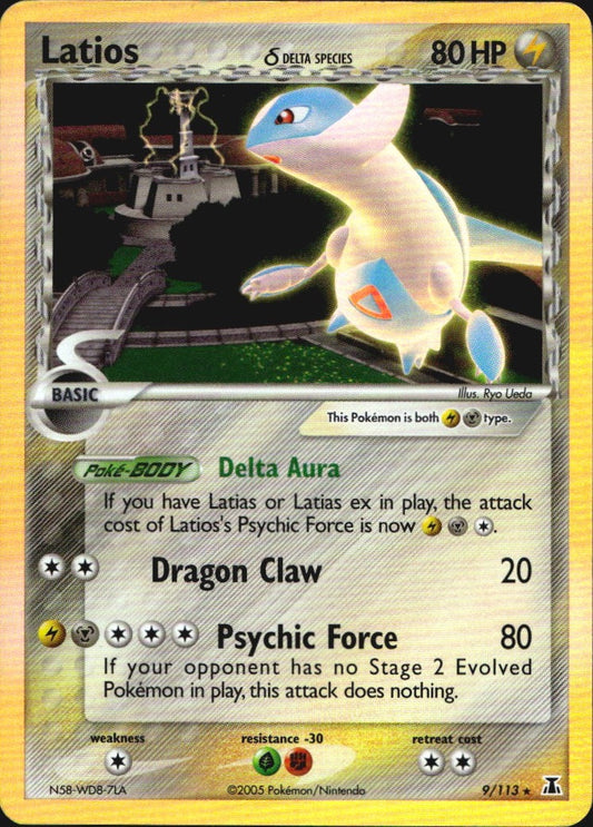 Latios 9/113 Holo Rare Delta Species Pokemon Near Mint