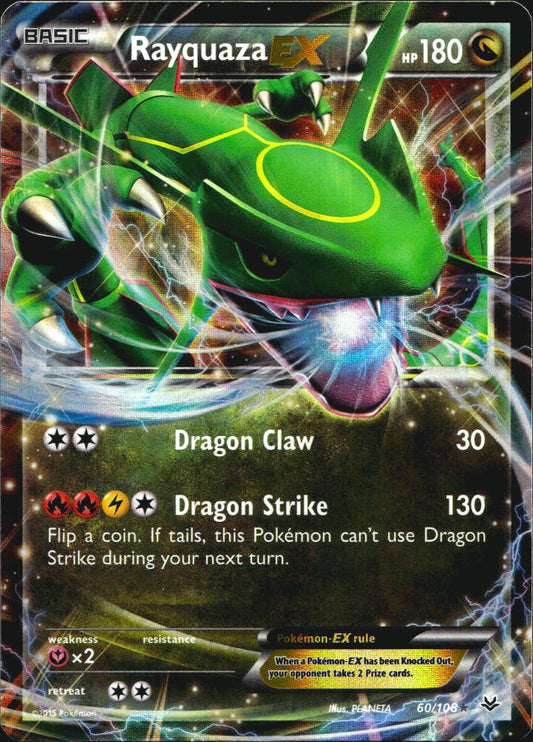 Rayquaza EX 60/108 Holo Rare EX Roaring Skies Pokemon Near Mint