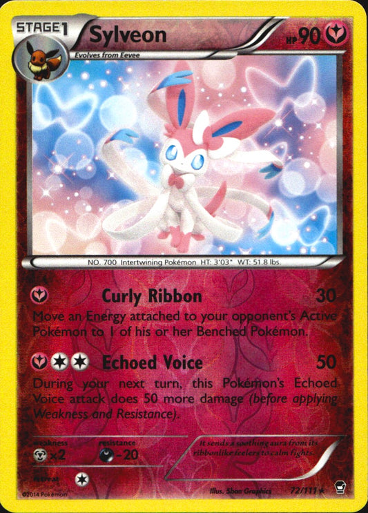 Sylveon 72/111 Rare Furious Fists Pokemon Reverse Holo Near Mint