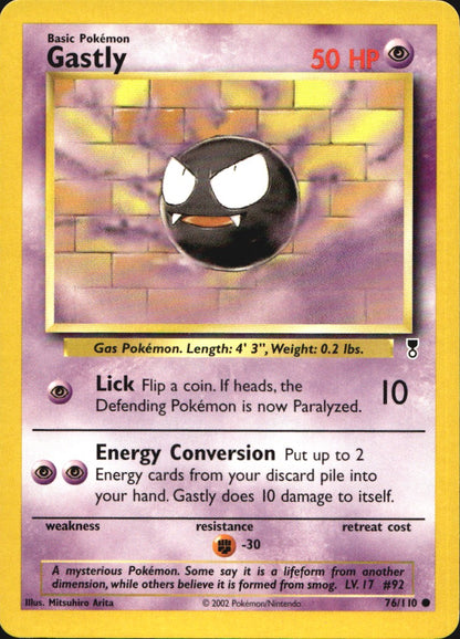 Gastly 76/110 Common Legendary Collection Pokemon Near Mint