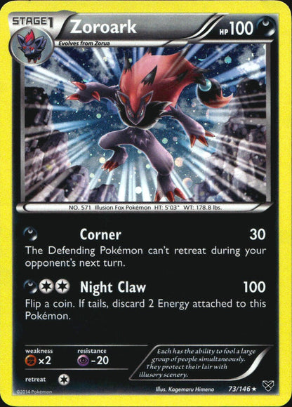 Zoroark 73/146 Cosmos Holo Rare XY Pokemon Near Mint