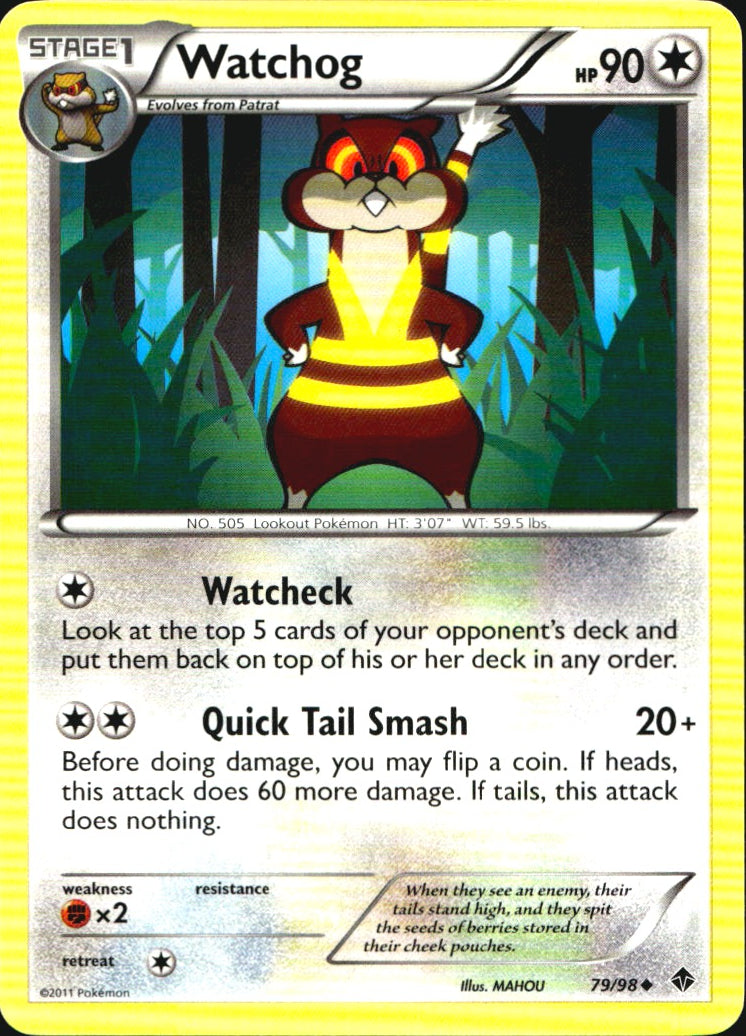 Watchog 79/98 Uncommon Emerging Powers Pokemon Near Mint