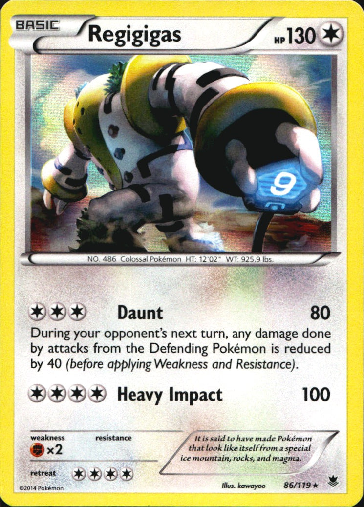 Regigigas 86/119 Holo Rare Phantom Forces Pokemon Near Mint