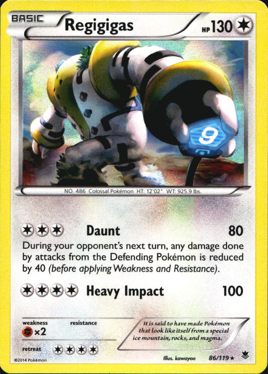 Regigigas 86/119 Holo Rare Phantom Forces Pokemon Near Mint