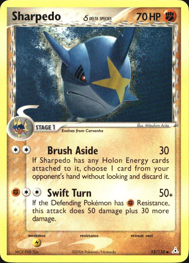 Sharpedo 53/110 Uncommon Holon Phantoms Pokemon Near Mint
