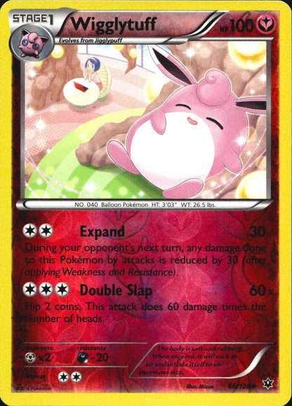 Wigglytuff 66/124 Uncommon Fates Collide Pokemon Reverse Holo Near Mint