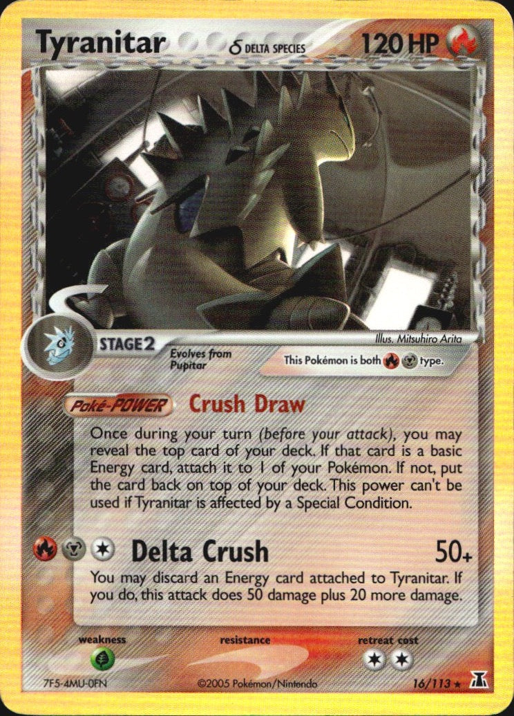 Tyranitar 16/113 Holo Rare Delta Species Pokemon Lightly Played