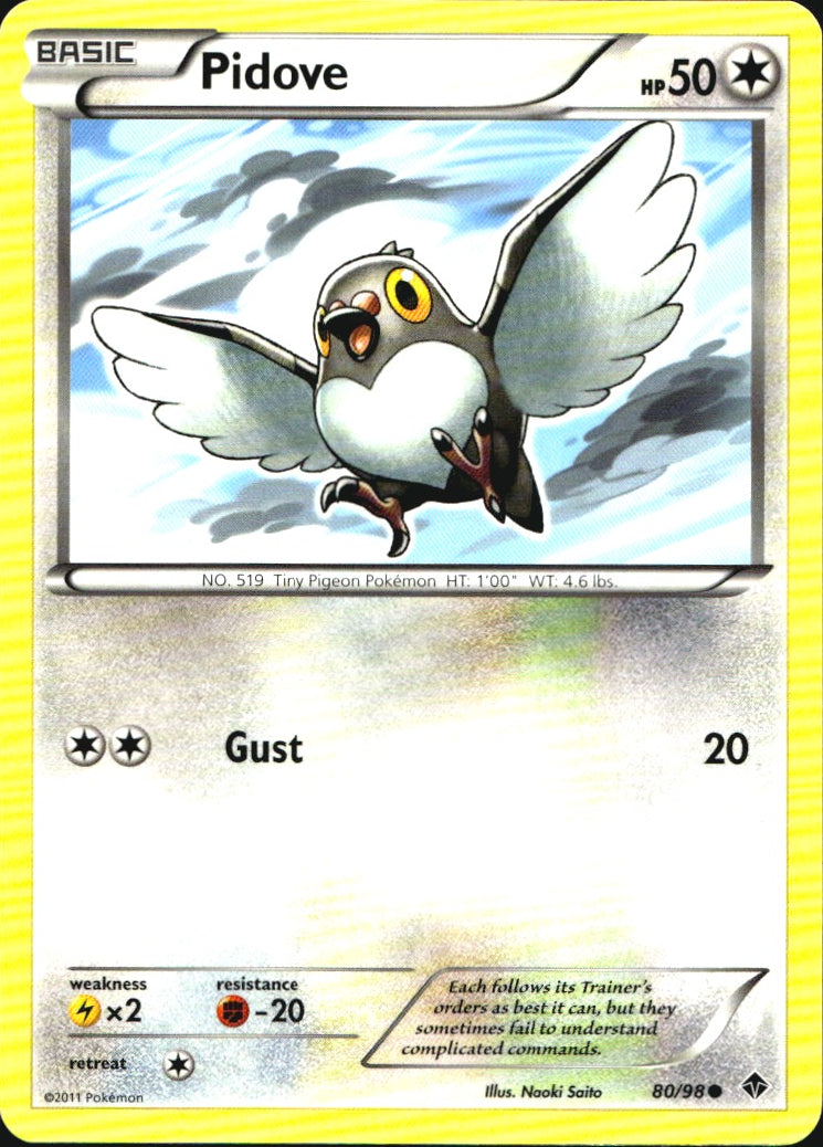 Pidove 80/98 Common Emerging Powers Pokemon Near Mint