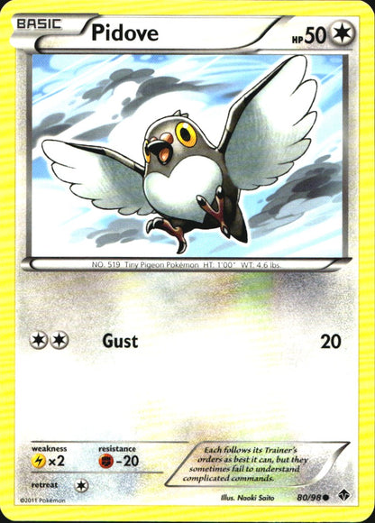 Pidove 80/98 Common Emerging Powers Pokemon Near Mint