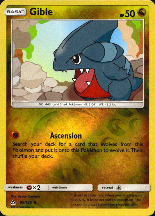 Gible 96/156 Common Ultra Prism Pokemon Reverse Holo Near Mint