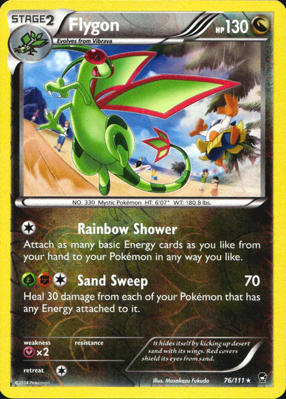 Flygon 76/111 Rare Furious Fists Pokemon Reverse Holo Near Mint