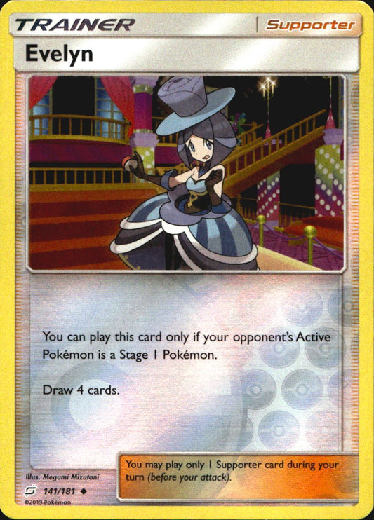 Evelyn 141/181 Uncommon Team Up Pokemon Reverse Holo Near Mint
