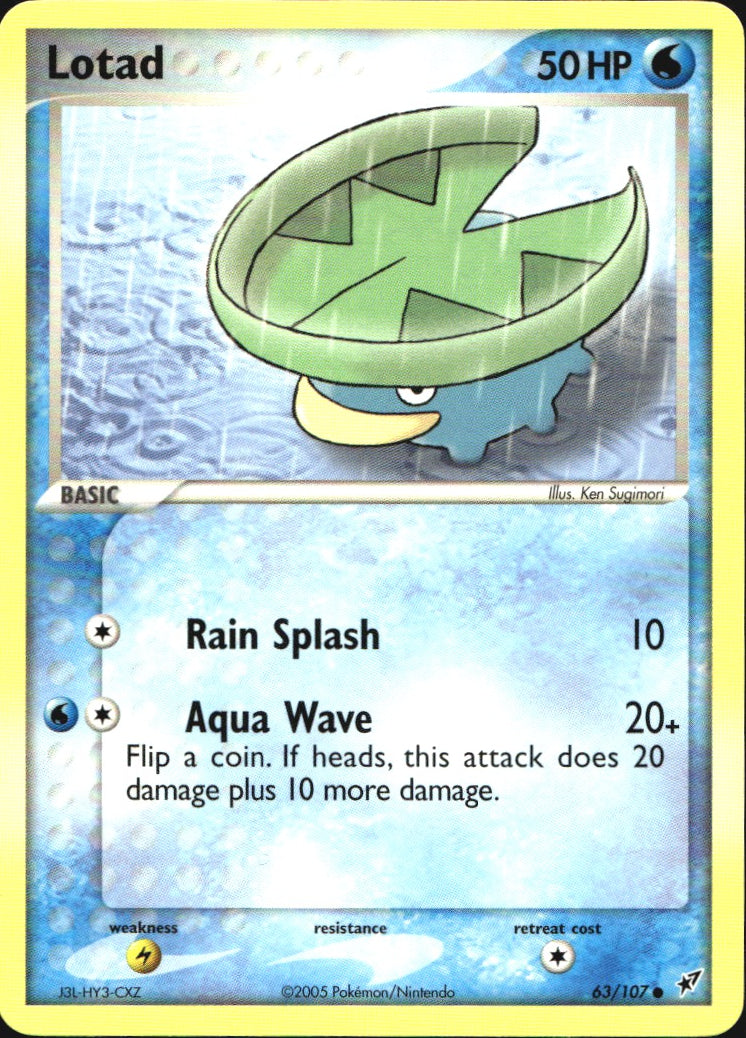 Lotad 63/107 Common Deoxys Pokemon Near Mint