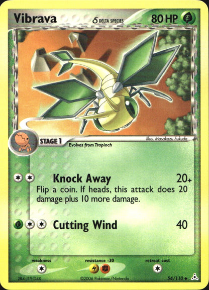 Vibrava 54/110 Uncommon Holon Phantoms Pokemon Near Mint