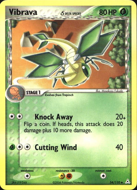 Vibrava 54/110 Uncommon Holon Phantoms Pokemon Near Mint
