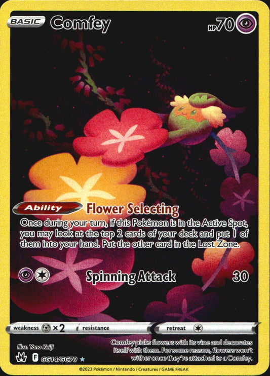 Comfey GG14/GG70 Holo Crown Zenith Galarian Gallery Pokemon NM