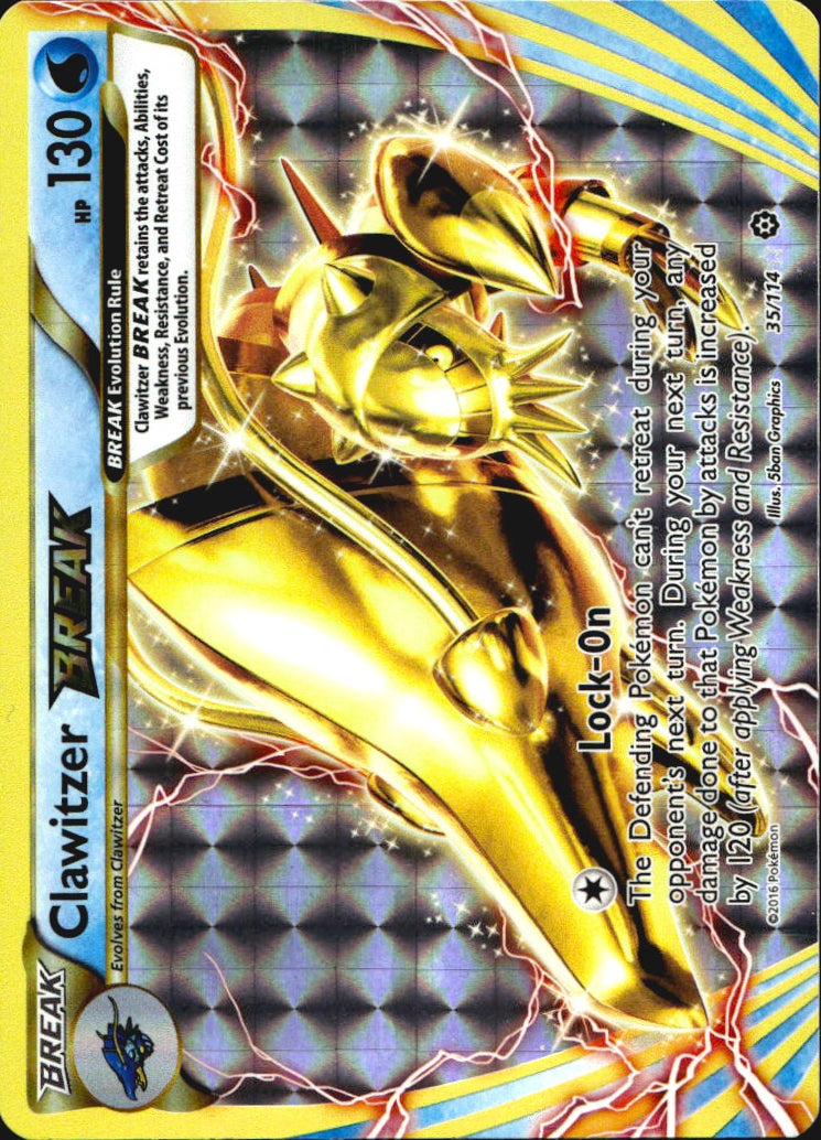 Clawitzer BREAK 35/114 BREAK Rare Steam Siege Pokemon Near Mint