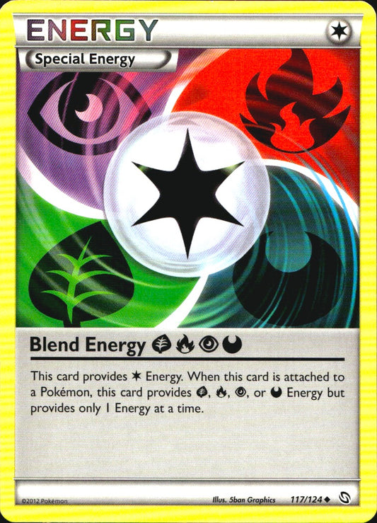 Blend Energy GrassFirePsychicDarkness 117/124 Dragons Exalted Pokemon NM