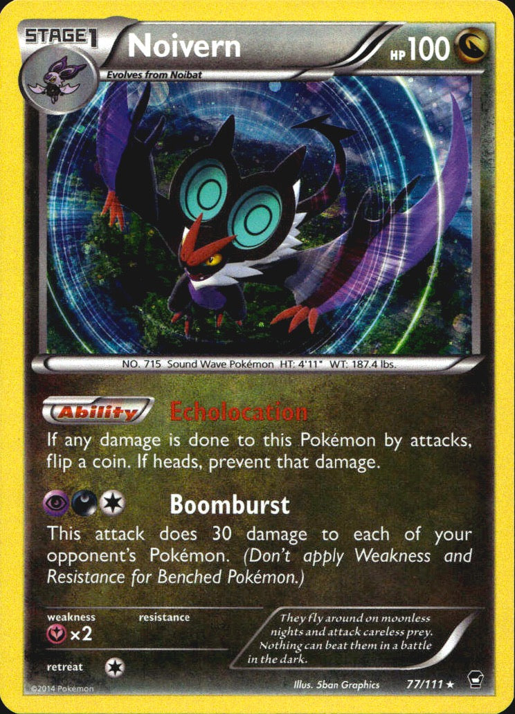 Noivern 77/111 Holo Rare Furious Fists Pokemon Near Mint
