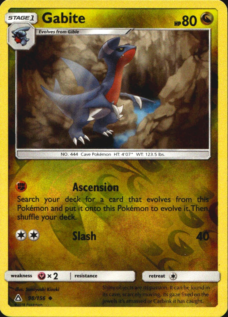 Gabite 98/156 Uncommon Ultra Prism Pokemon Reverse Holo Near Mint