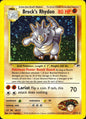 Brock's Rhydon 2/132 Holo Rare Gym Heroes Pokemon Moderately Played