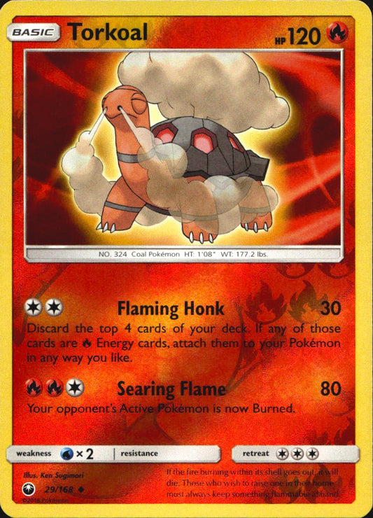 Torkoal 29/168 Uncommon Celestial Storm Pokemon Reverse Holo Near Mint