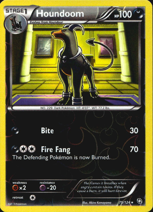 Houndoom 75/124 Rare Dragons Exalted Pokemon Reverse Holo Near Mint