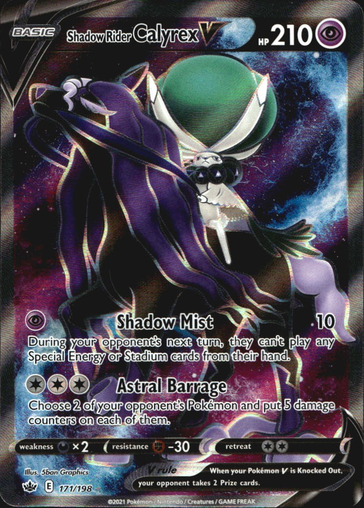 Shadow Rider Calyrex V 171/198 Ultra Rare Chilling Reign Near Mint