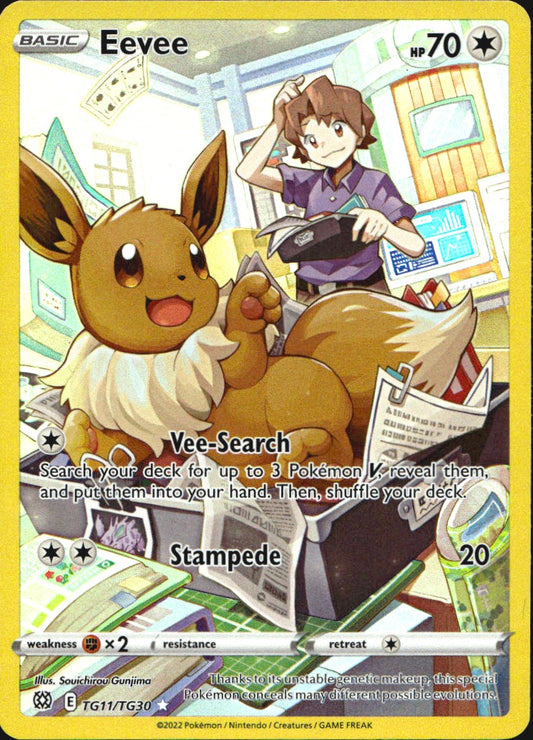 Eevee TG11/TG30 Holo Brilliant Stars Trainer Gallery Pokemon NM