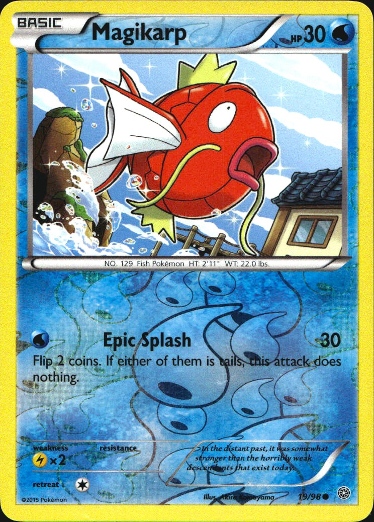 Magikarp 19/98 Common Ancient Origins Pokemon Reverse Holo Near Mint