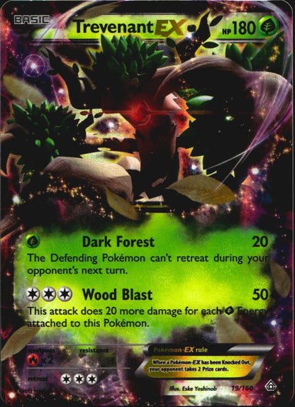 Trevenant EX 19/160 Holo EX Rare Primal Clash Pokemon Near Mint