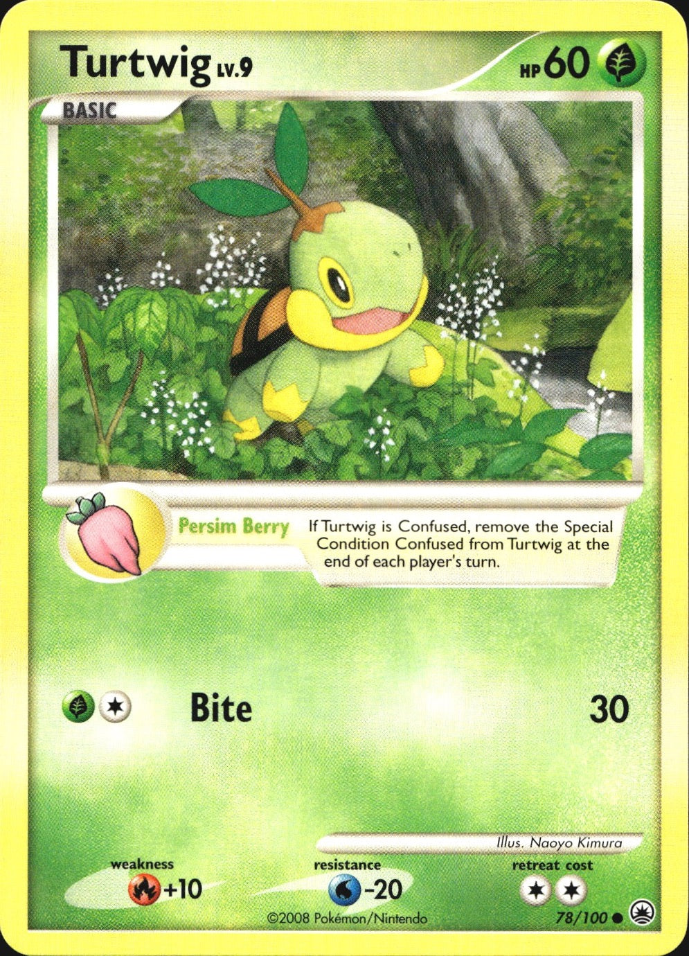 Turtwig 78/100 Common Majestic Dawn Pokemon Near Mint