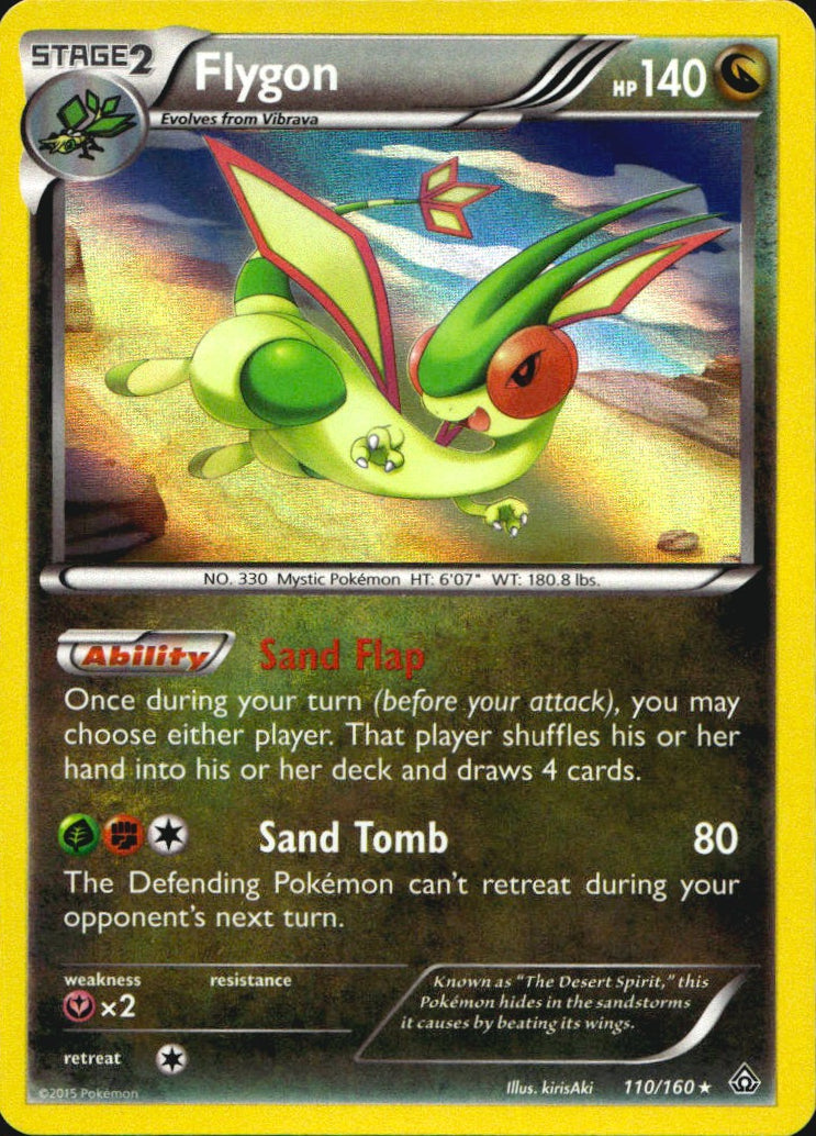 Flygon 110/160 Holo Rare Primal Clash Pokemon Reverse Holo Near Mint