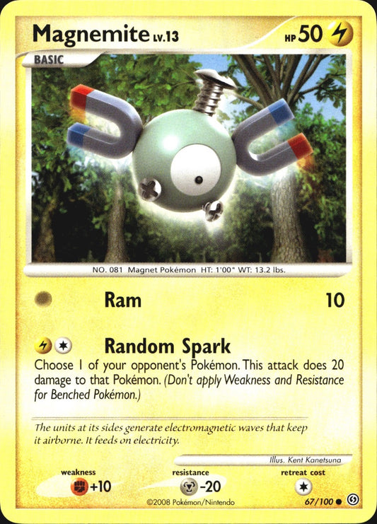 Magnemite 67/100 Common Stormfront Pokemon Near Mint