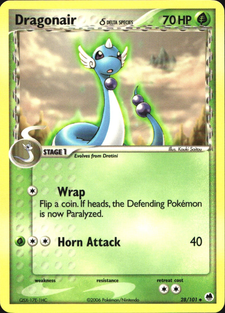 Dragonair 28/101 Uncommon Dragon Frontiers Pokemon Near Mint