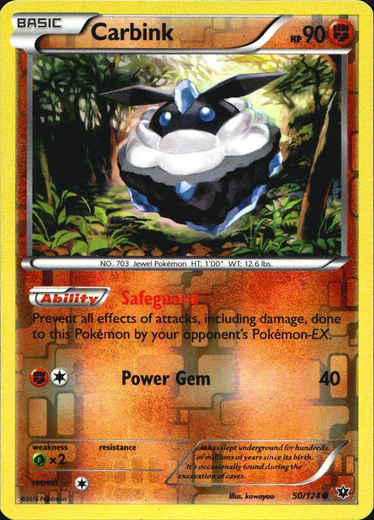 Carbink 50/124 Common Fates Collide Pokemon Reverse Holo Near Mint