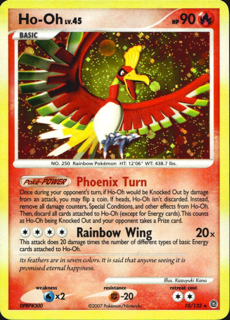 Ho-Oh 10/132 Holo Rare Secret Wonders Pokemon Near Mint
