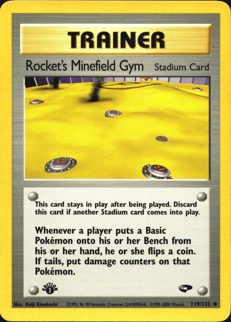 Rocket's Minefield Gym 119/132 Uncommon Gym Challenge Pokemon 1st Edition NM