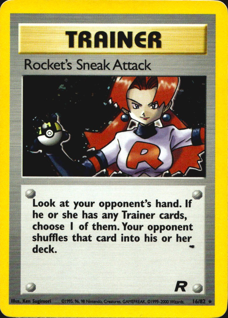 Rocket's Sneak Attack 16/82 Holo Rare Team Rocket Pokemon Near Mint