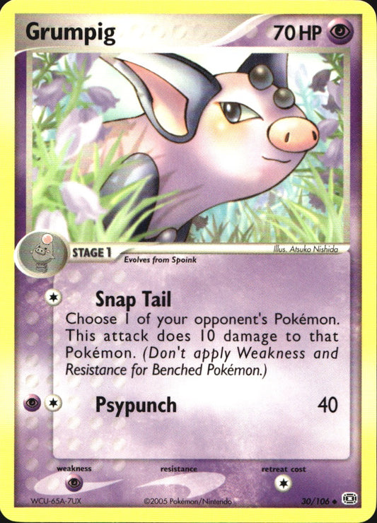 Grumpig 30/106 Uncommon Emerald Pokemon Near Mint
