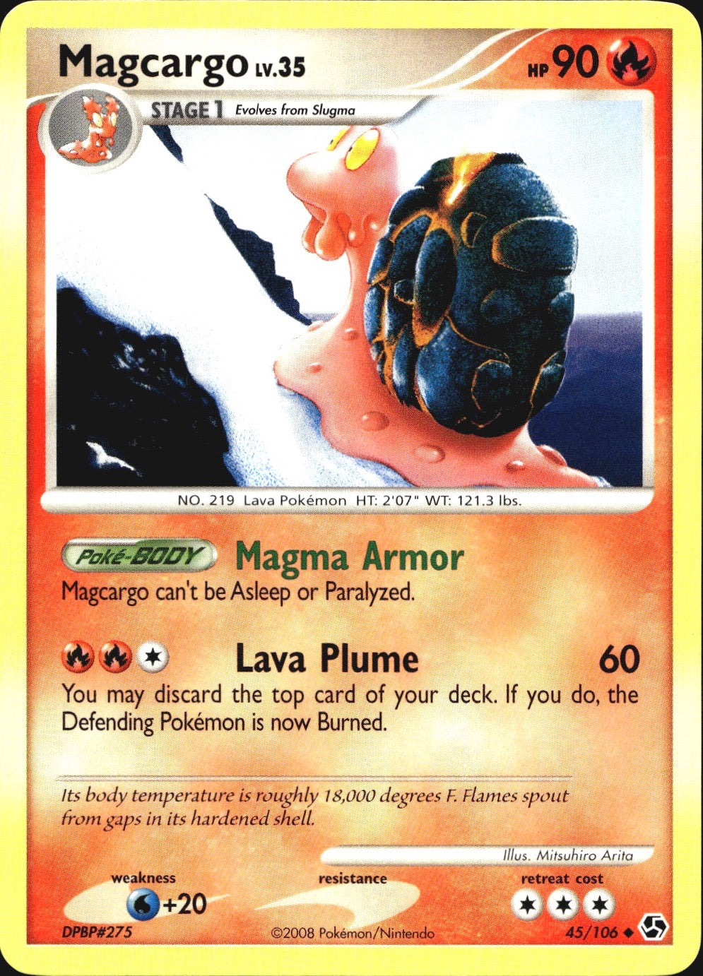 Magcargo 45/106 Uncommon Great Encounters Pokemon Near Mint