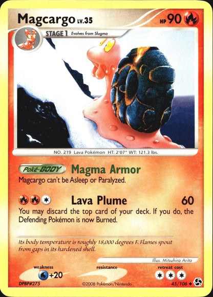 Magcargo 45/106 Uncommon Great Encounters Pokemon Near Mint