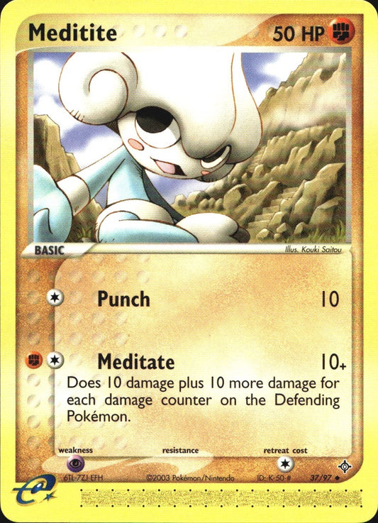 Meditite 37/97 Uncommon Dragon Pokemon Near Mint
