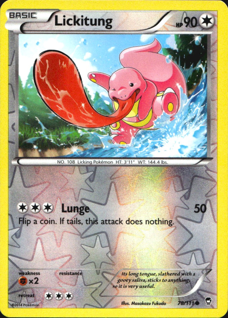 Lickitung 78/111 Common Furious Fists Pokemon Reverse Holo Near Mint