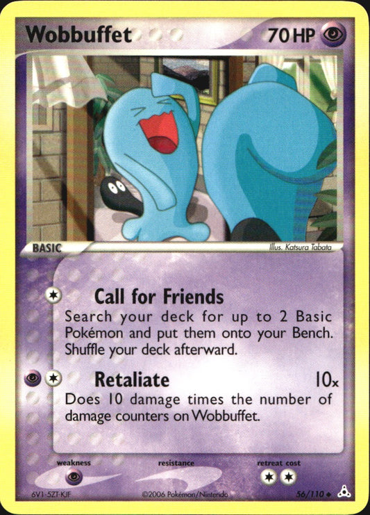 Wobbuffet 56/110 Uncommon Holon Phantoms Pokemon Near Mint