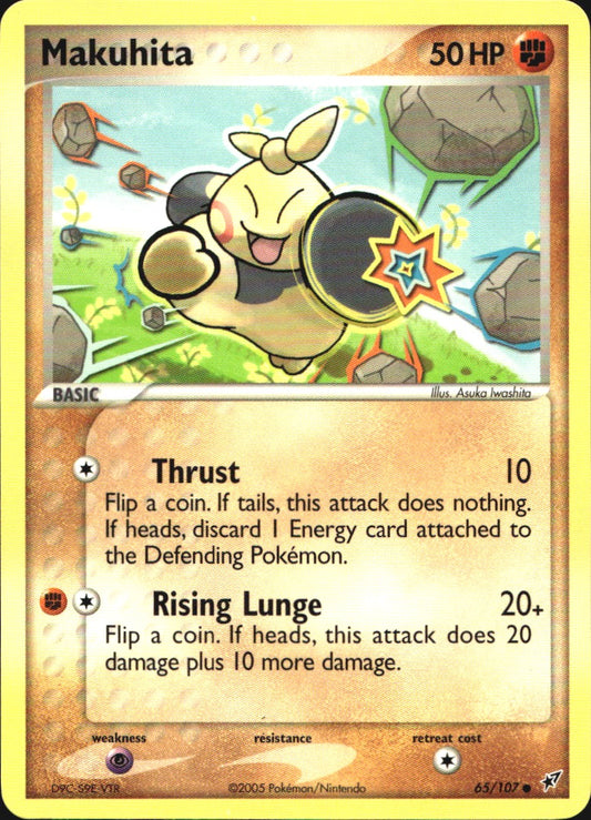 Makuhita 65/107 Common Deoxys Pokemon Near Mint