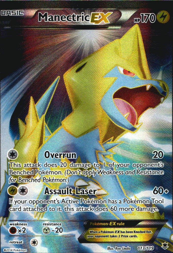 Manectric EX 113/119 Rare Ultra Phantom Forces Pokemon Near Mint