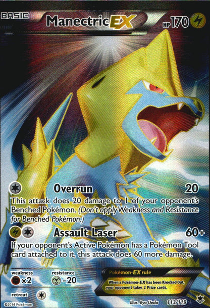 Manectric EX 113/119 Rare Ultra Phantom Forces Pokemon Near Mint