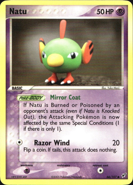 Natu 66/107 Common Deoxys Pokemon Near Mint