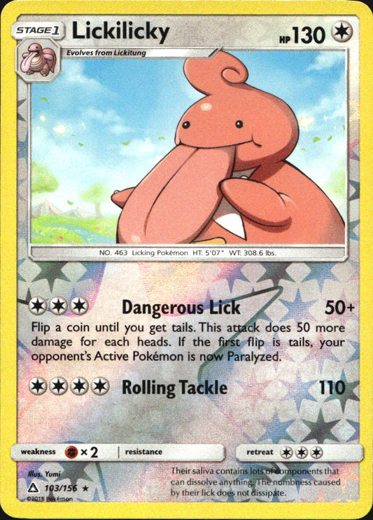 Lickilicky 103/156 Rare Ultra Prism Pokemon Reverse Holo Near Mint
